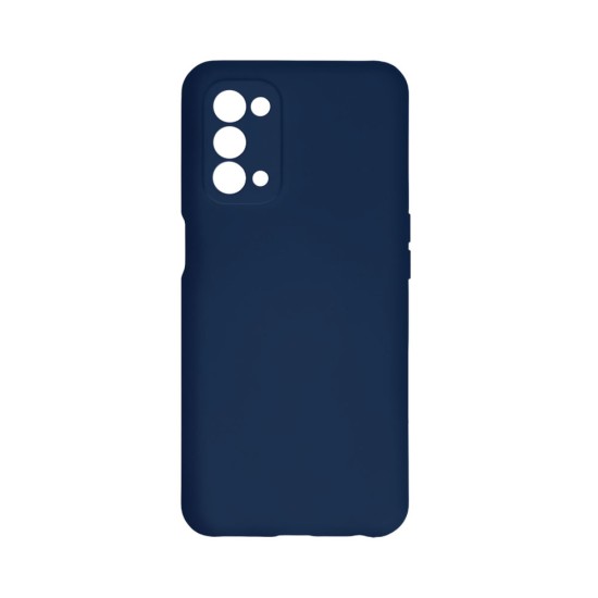 Silicone Case with Camera Shield for Oppo A74 5G Dark Blue